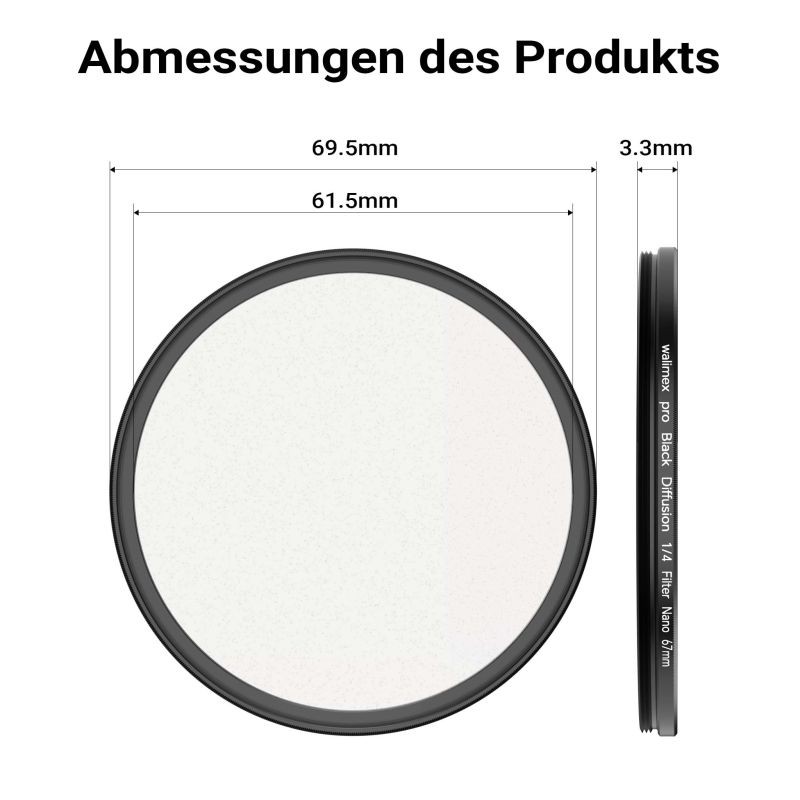 Walimex pro Black Diffusion 1/4 diffuusiosuodin 67 mm Nano Slim