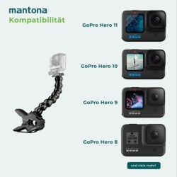 Mantona Maxi jatkovarsi ja kiinnityspide GoPro kameroille max 50 mm