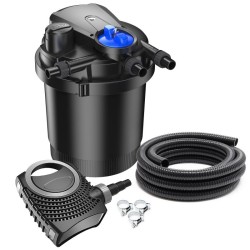 SunSun CPA 2500 lampisuodatinsetti painesuodatin 6000 l 11W UV C NEO3800 pumppu 3600 l h 5m letku 32 mm