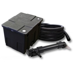 SunSun lampisuodatinpaketti: CBF-350 suodatin 12000 l, CUV-636 UVC-selkeytin 36 W, 5 m letku 25 mm