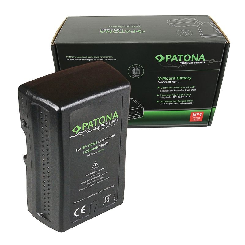 Patona V-Mount-akku 190 Wh / 14,4 V / 13200 mAh
