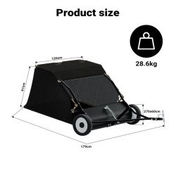 Lehtikerääjä 105 cm pyyhkisyleveys, 365 l, ratsastajaleikkurille ja mönkijälle