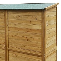 Puutarhavaja kuusipuuta, 1360 x 500 x 1540 mm, ruskea, bitumikatto