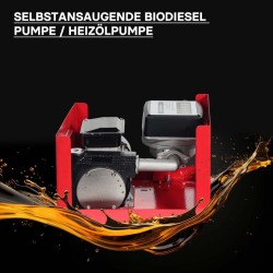 Diesel- ja lämmitysöljypumppu 750W 230V 80l/min, itseimevä, automaattinen täyttöpistooli
