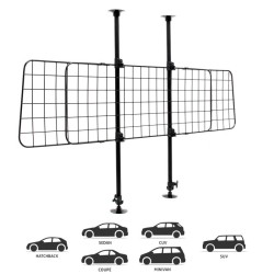 Koiraportti autoon Modell B, 72-136 cm x 118-128,5 cm, musta, portaattomasti säädettävä