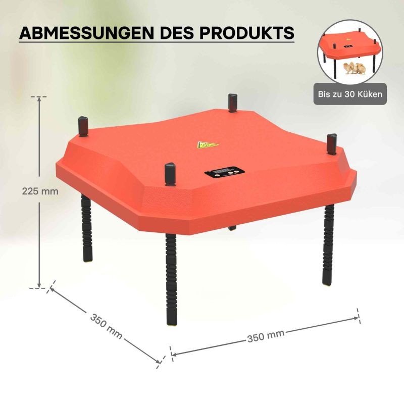 Fudajo Lämpylevy poikasille 35x35 cm, 50 W, lämpötilan säädin