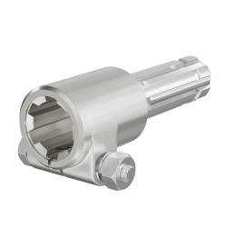 Voimanottoakselin adapteriholkki 140 mm 36 mm 6 uraa 28 52 mm 6 hammasta AISI 1045 teräs