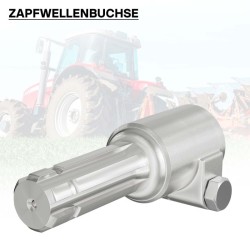 Voimanottoakselin adapteriholkki 140 mm, 36 mm (6 uraa) - 28,52 mm (6 hammasta), AISI 1045 -teräs