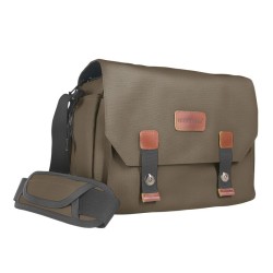 Mantona Milano grande kameralaukku ruskea canvas