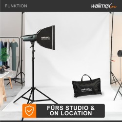 Walimex pro Basic Softbox 40 x 40 cm, 360° kääntyvä, Bowens-adapteri, diffuusorit ja kuljetuslaukku