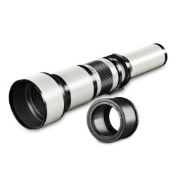 Walimex pro Telezoom objektiivi 650 1300 mm 1 8 16 Pentax K manuaalitarkennus täyskenno ja APS C
