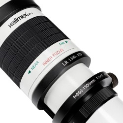 Walimex pro 650–1300mm 1:8–16 telezoom-objektiivi Sony A, manuaalinen tarkennus, täyskenno ja APS-C