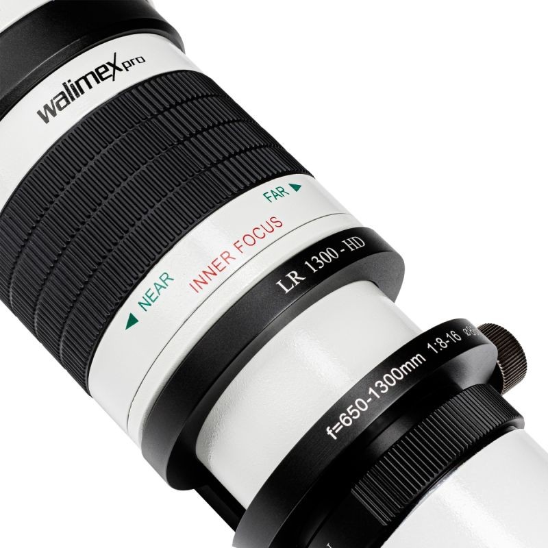 Walimex pro 650–1300mm 1:8–16 telezoom-objektiivi Sony A, manuaalinen tarkennus, täyskenno ja APS-C