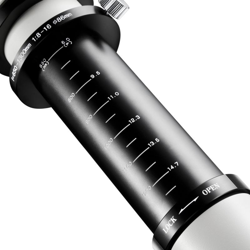 Walimex pro 650–1300mm 1:8–16 telezoom-objektiivi Sony A, manuaalinen tarkennus, täyskenno ja APS-C