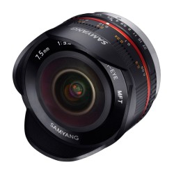 Samyang MF 7 5mm f 3 5 Fisheye objektiivi MFT 180 kuvakulma