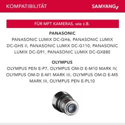 Samyang MF 7,5mm f/3,5 Fisheye-objektiivi MFT, 180° kuvakulma
