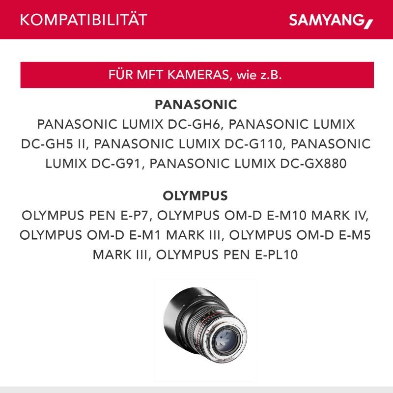 Samyang MF 7,5mm f/3,5 Fisheye-objektiivi MFT, 180° kuvakulma