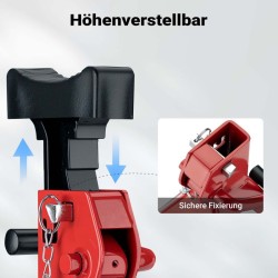 Säädettävät tukipukit 2 kpl, 3 t, 29–42,5 cm, kumiset suojukset, punainen