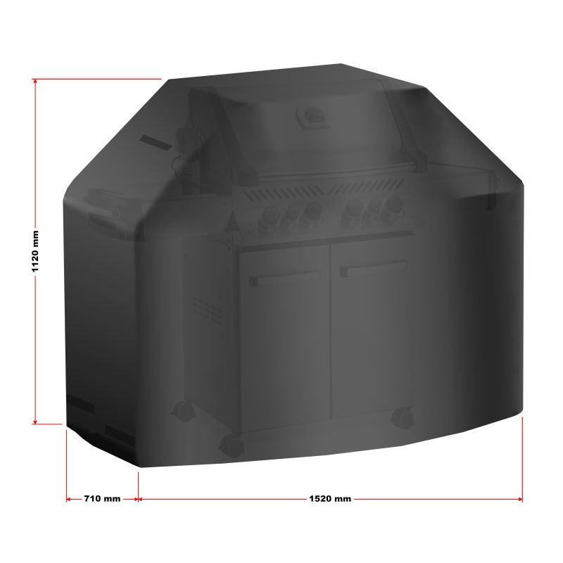 Toboli grillinsuojus 152 x 71 x 112 cm, musta, PVC, vedenkestävä