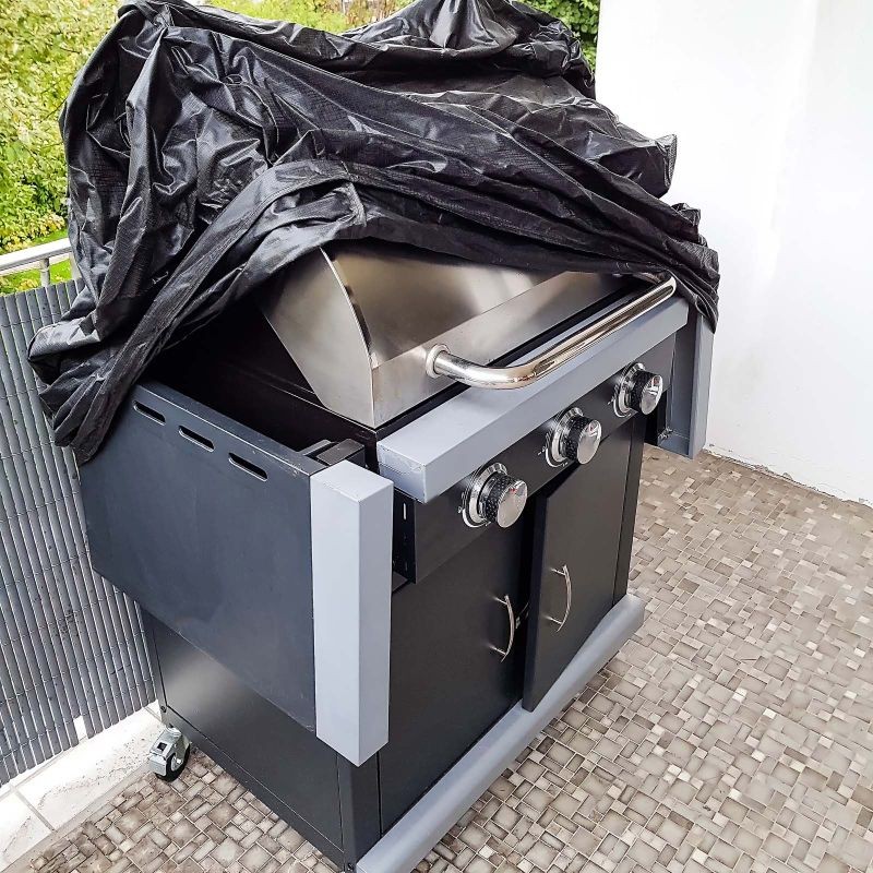 Toboli grillinsuojus 152 x 71 x 112 cm, musta, PVC, vedenkestävä