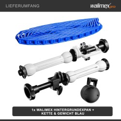 Walimex Taustajärjestelmä ketjulla ja vastapainolla, sininen, 45-78 mm, maksimikuorma 6 kg, 320 x 130 x 85 mm