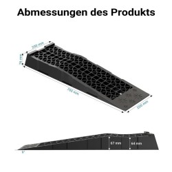 XPOtool matalaprofiiliset ajoramput 2 kpl, muovi, 3500 kg, urheilu- ja madalletuille autoille