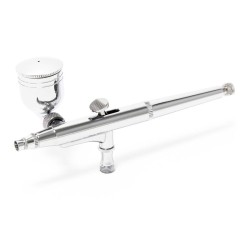 Airbrush-pistooli Typ 134K Double-Action, suuttimet 0,2-0,5 mm, 2 värikuppia, pienoismallit ja kynsimuotoilu
