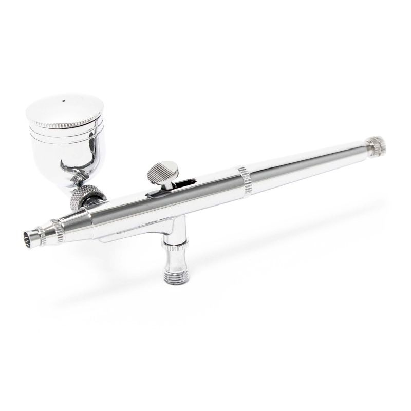 Airbrush-pistooli Typ 134K Double-Action, suuttimet 0,2-0,5 mm, 2 värikuppia, pienoismallit ja kynsimuotoilu