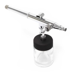 Airbrush-pistooli Typ 134K Double-Action, suuttimet 0,2-0,5 mm, 2 värikuppia, pienoismallit ja kynsimuotoilu