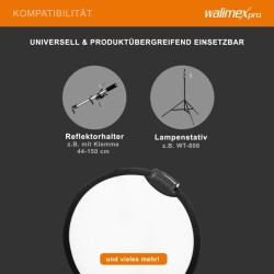 Walimex pro 5 in 1 heijastinsarja Pop up 80 cm Wavy kulta hopea valkoinen musta diffuusori