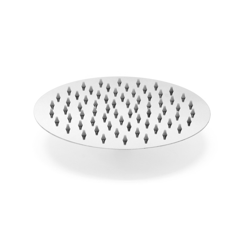 Sadekuuripää 30 cm pyöreä ruostumaton teräs hopea