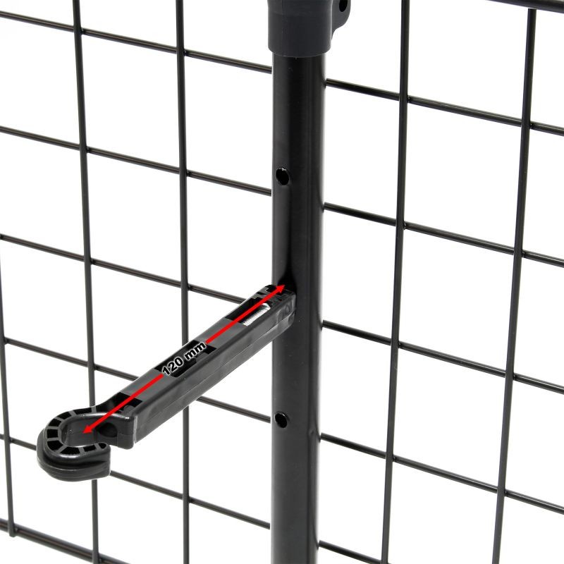 Säädettävä koiraportti Modell D autoon, 40 cm x 118-129 cm, musta