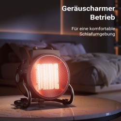 Keraaminen lämmitin 2000 W, termostaatti, 3 tehotasoa, 30 m², musta