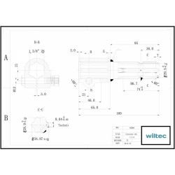 Voimanottoakselin holkki 160 mm Z6 traktorille AISI 1045 teräs