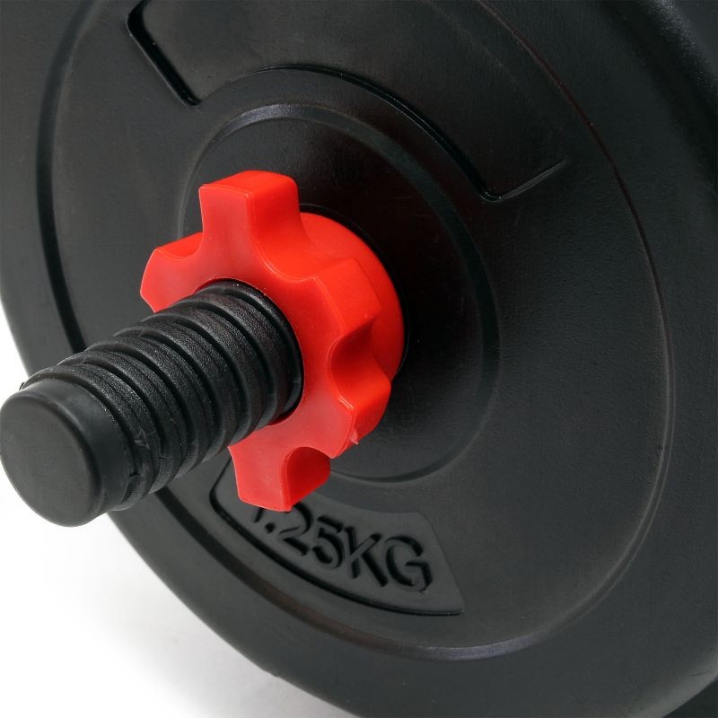 LUXTRI Käsipainosarja 15 kg, 8 sementtipainolevyä, musta