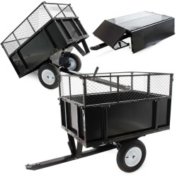 Kippiperävaunu 166,5 x 77,5 x 106 cm, 300 kg, ratsastajaleikkurille ja ATV:lle, irrotettavat sivuseinät