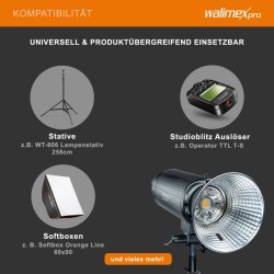 Walimex pro Campaigner 400 HS studiosalama 400 Ws LED mallivalolla ja 2 4 GHz vastaanottimella