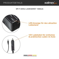 Walimex pro Niova 900 Plus Daylight LED-paneeli, WT-806 jalusta ja 2 NP-F akkua