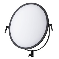 Walimex pro Soft LED 700 Round Bi-Color LED-paneelivalaisinsetti 60 W, 3200–5600 K, jalustalla ja akuilla