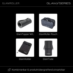GlamSeries GlamRoller kuljetussalkku 4 pussia lämpösuojattu osasto musta