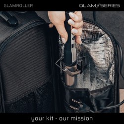 GlamSeries GlamRoller kuljetussalkku, 4 pussia, lämpösuojattu osasto, musta
