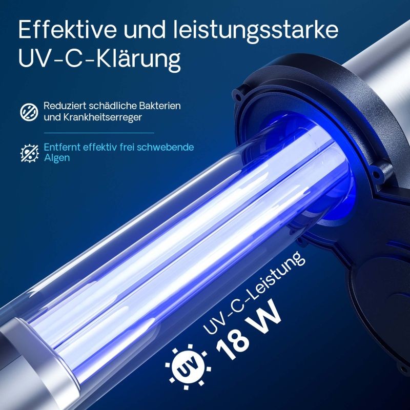 SunSun CPA-15000 painesuodatin 10 000 l/h, 18 W UVC-selkeyttäjä, lampiin 30 000 l