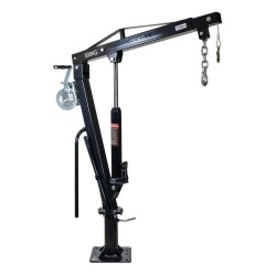 Hydraulinen nosturi 500 kg nostokorkeus 1810 mm 360 kääntyvä vaijerivintturi musta