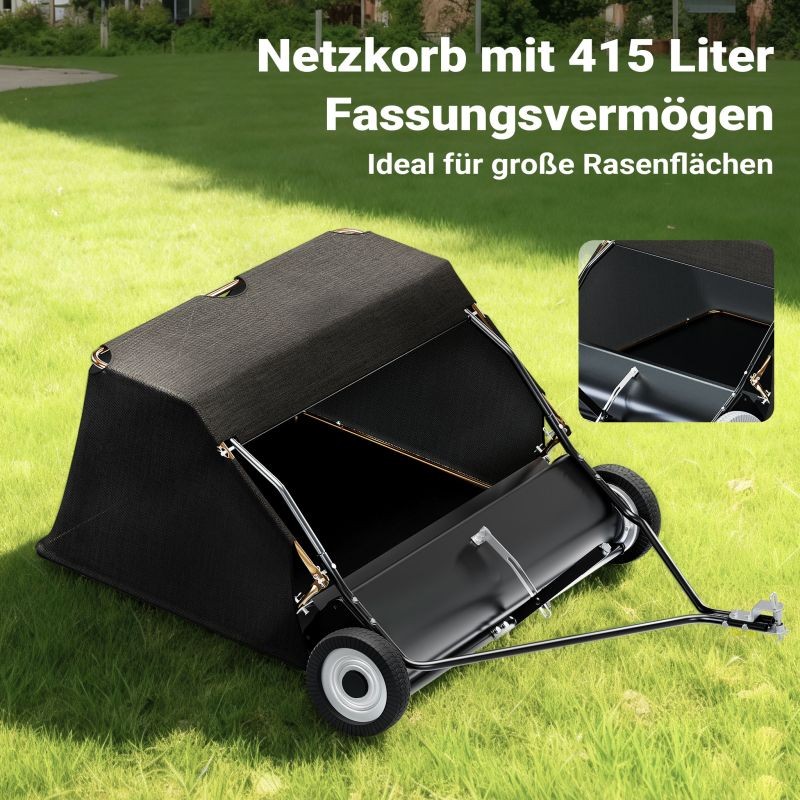 Lehtikerääjä 120 cm, 415 l, ratsastaville leikkureille ja ATV-ajoneuvoille