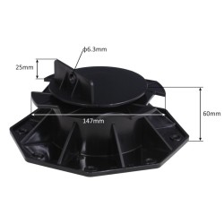 XPOtool Säädettävät terassijalat 80 kpl, 60-138 mm, 2700 kg, musta