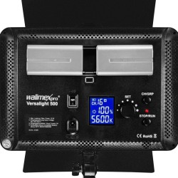 Walimex pro 2 kpl LED 500 Versalight Daylight LED-paneelivalaisin ja 2 kpl jalustaa, 32 W, 5600 K, kaukosäädin
