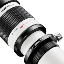 Walimex pro Telezoom-objektiivi 650-1300mm 1:8-16 Canon RF, manuaalitarkennus, täyskenno ja APS-C