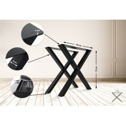 X-malliset teräksiset pöydänjalat Swift - moderni ja kestävä ratkaisu