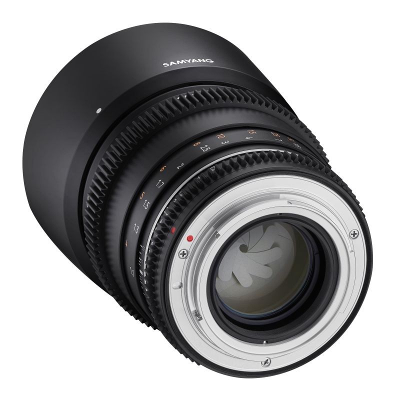 Samyang MF 85mm T1,5 VDSLR MK2 cine- ja videobjektiivi Sony E, täyskenno ja APS-C