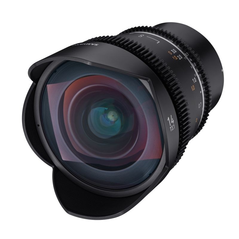 SAMYANG MF 14mm T3,1 VDSLR MK2 MFT ultra-laajakulmainen videobjektiivi, musta